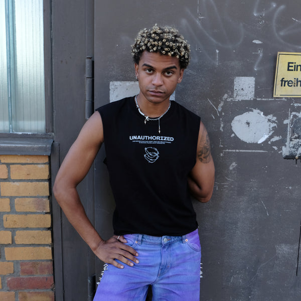"Unauthorized" Tank Top black