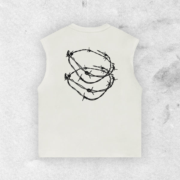 "Unauthorized" Tank Top off-white