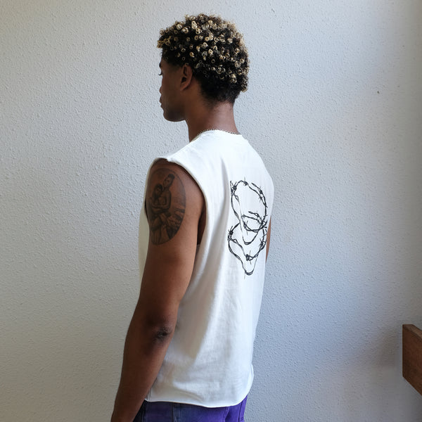 "Unauthorized" Tank Top off-white