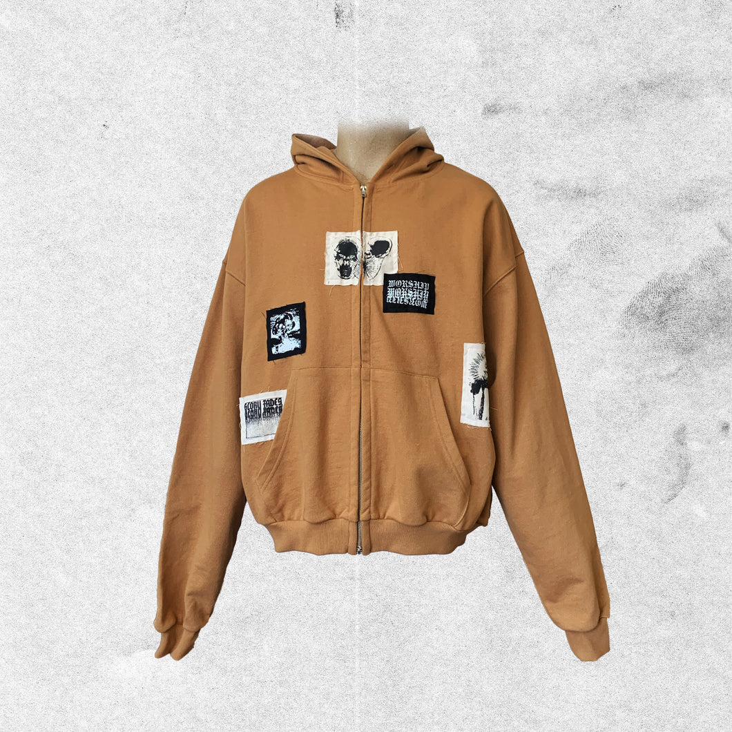 Patches Zip-Up Hoodie